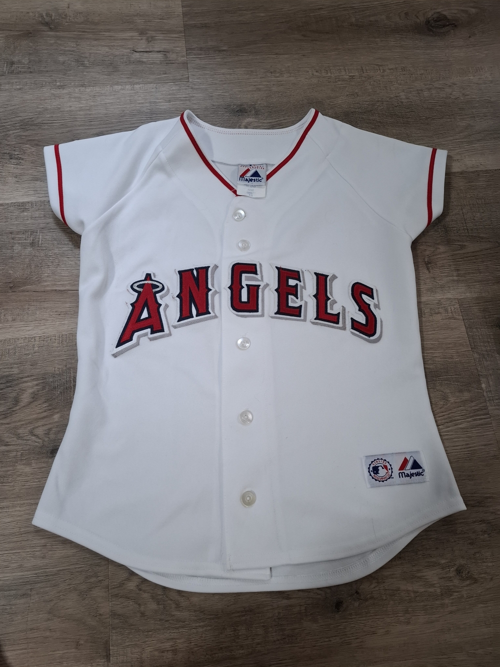 Majestic White & Red Los Angeles Angels Women's Jersey XS